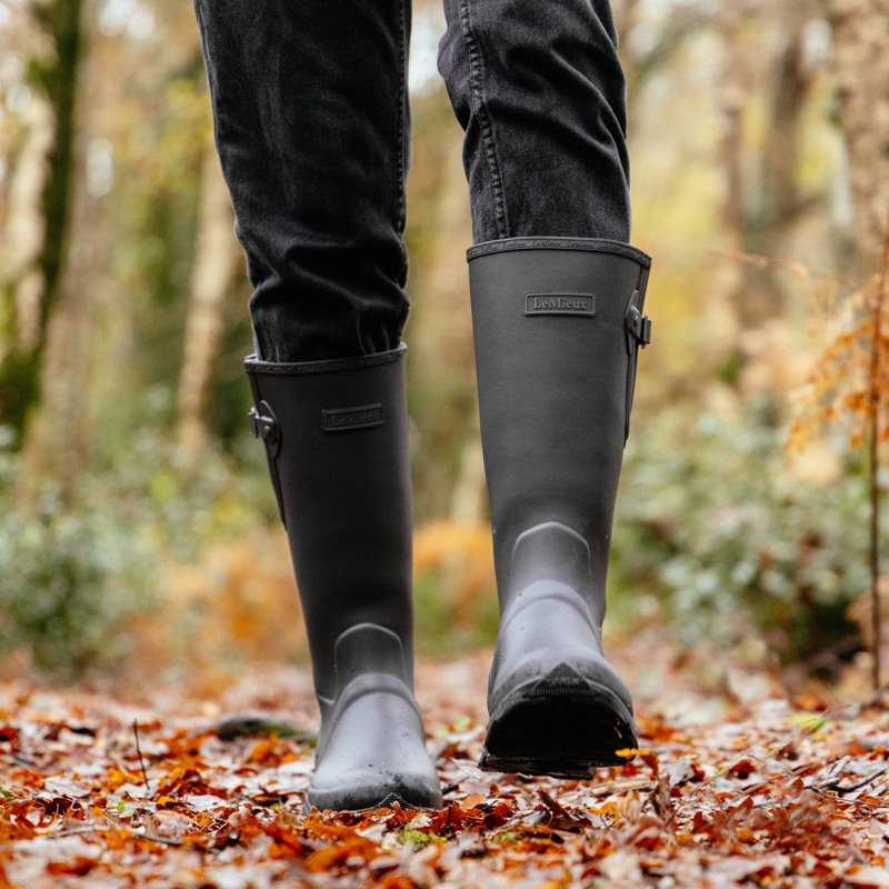 LeMieux Mens Ultra Stride Wellington Boots in Black-5